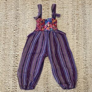 Vintage Guatemalan Child Toddler Overall Jogger 2T Unisex Y2K
